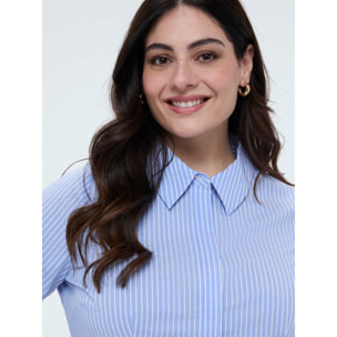 Fiorella Rubino - Camicia a righe in cotone - Azzurro