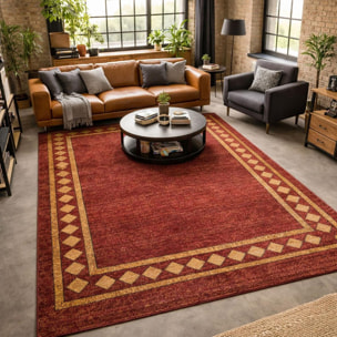 Tapis salon et chambre tissé motif simple PUMI