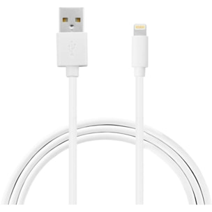 Câble Lightning ESSENTIELB vers USB 2m blanc certifié Apple