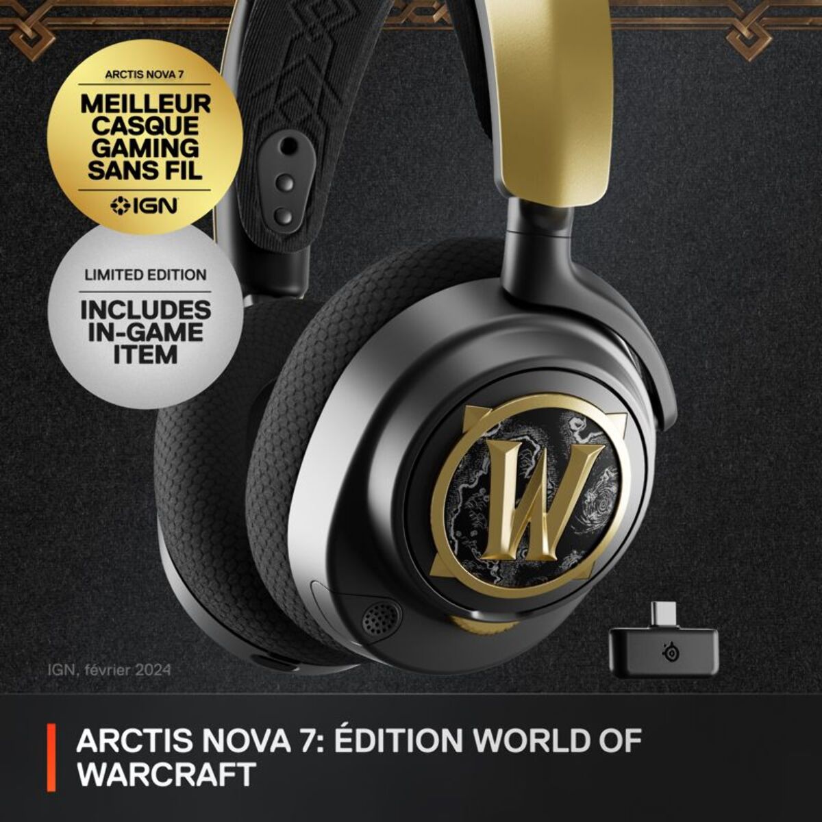 Casque gamer STEELSERIES Arctis Nova 7 WOW Edition