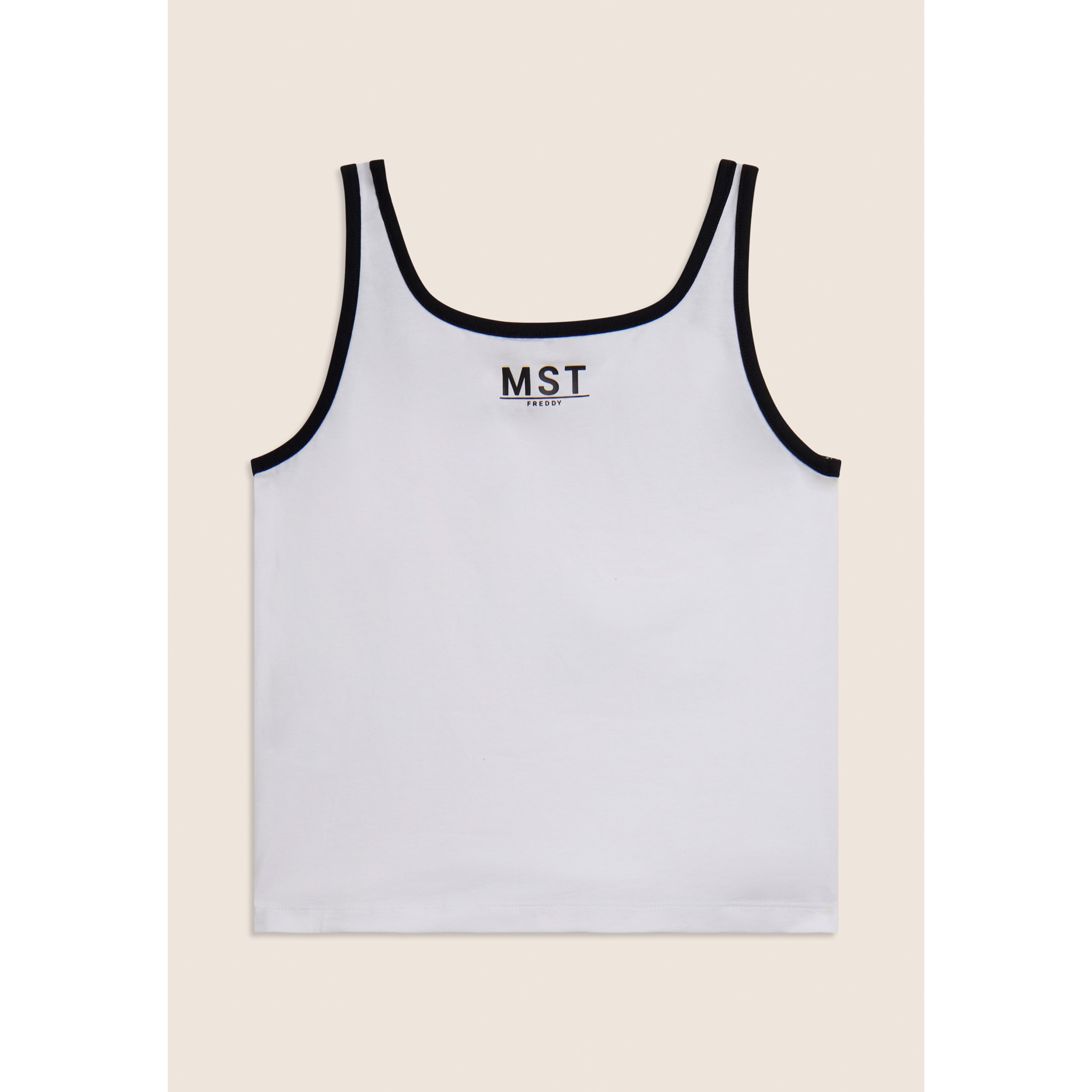 Canotta slim con bordi a contrasto