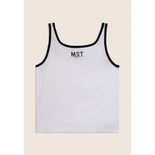 Canotta slim con bordi a contrasto