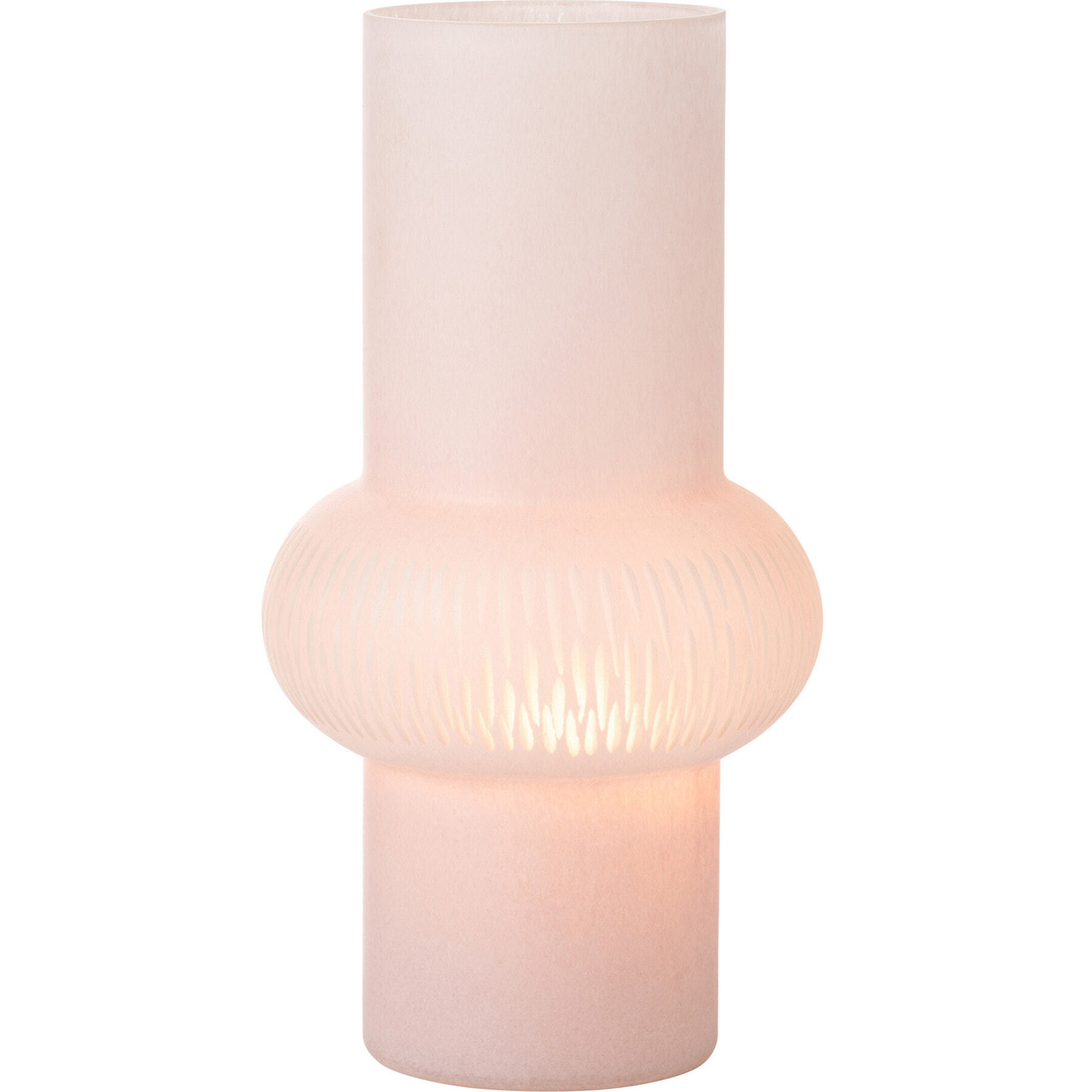 J-Line Vase Ligne Boule Verre Rose Clair Small