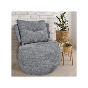 Fauteuil pivotant 360° en tissu bouclette - ORIGANO
