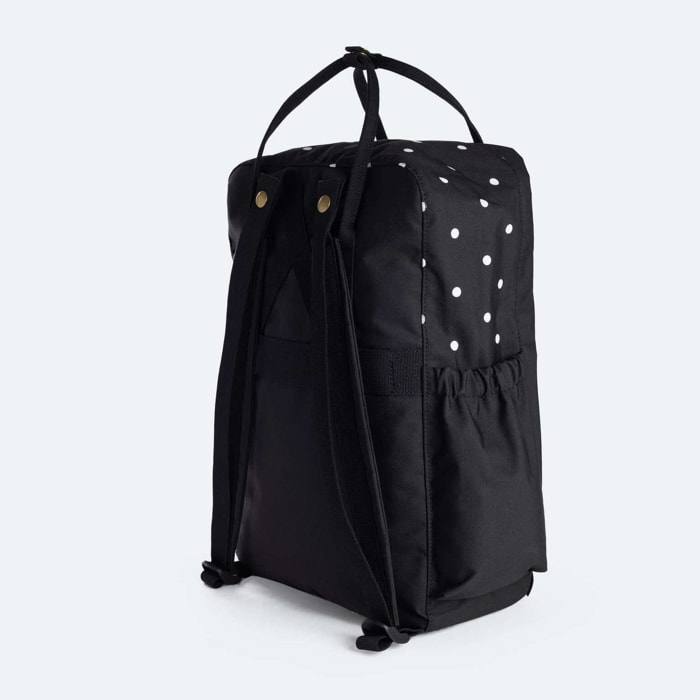 BACKPACK COUR BACKPACK COUR LARGE BLACK WHITE DOTS