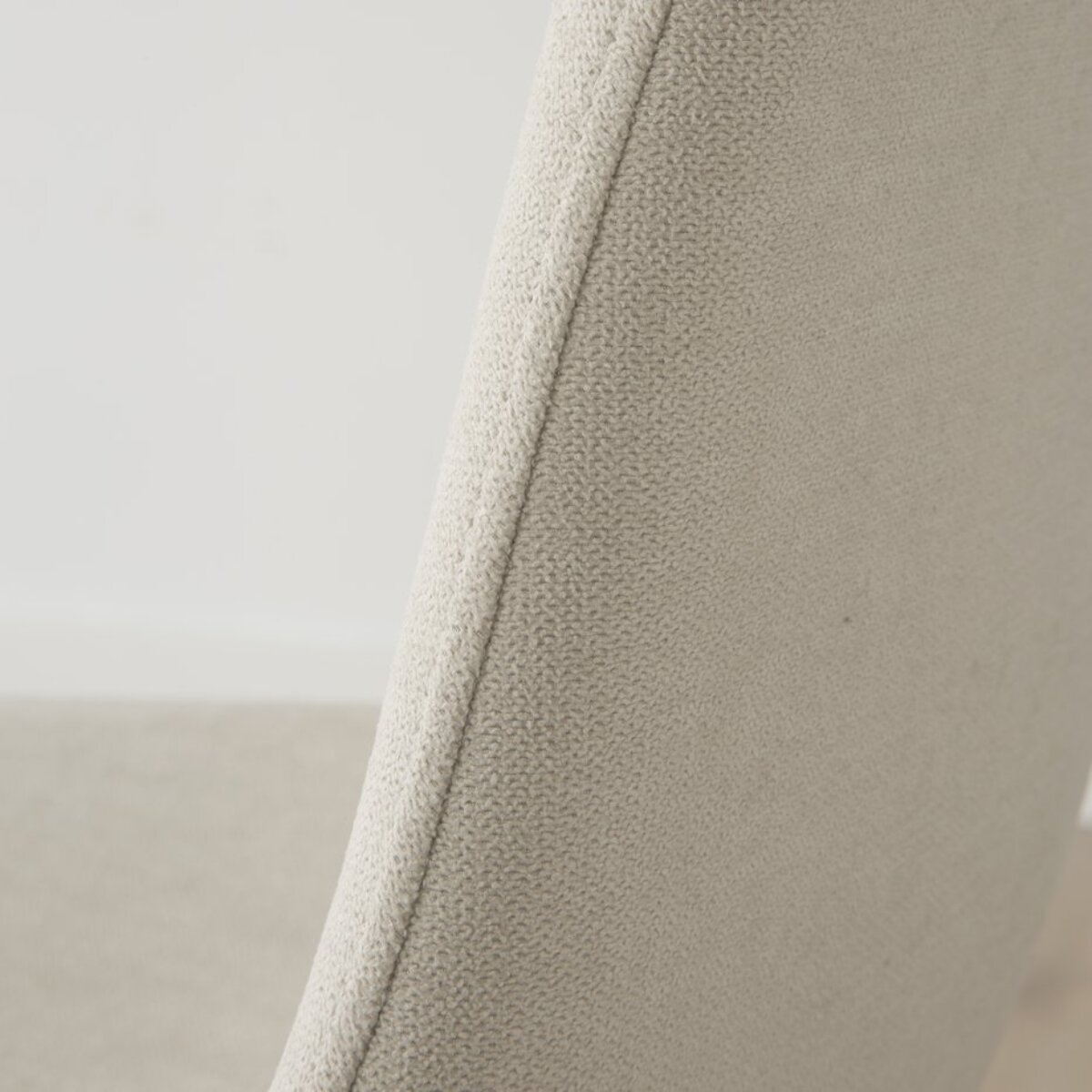 Chaise rembourrée Allende -tissu et bois-couleur beige 44 x 88 x 51 cm