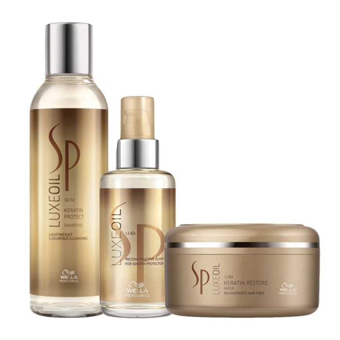 WELLA Kit SP Luxe Oil Shampoo 200ml + Restore Mask 150ml + Oil Elixir 100ml