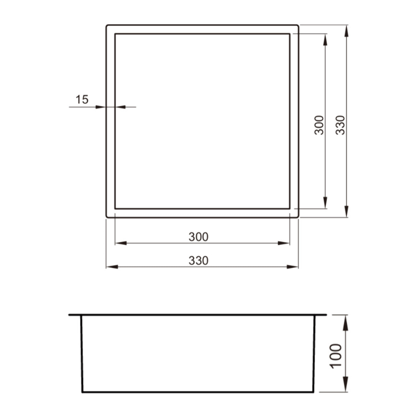 Niche de Douche à encastrer, Gold (SATAURN3030BG)