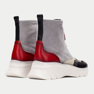 Botin sport Helsinki Negro gris rojo 5 cm