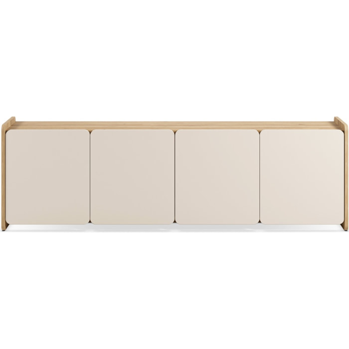 Meuble TV 4 portes bicolore - SAMI