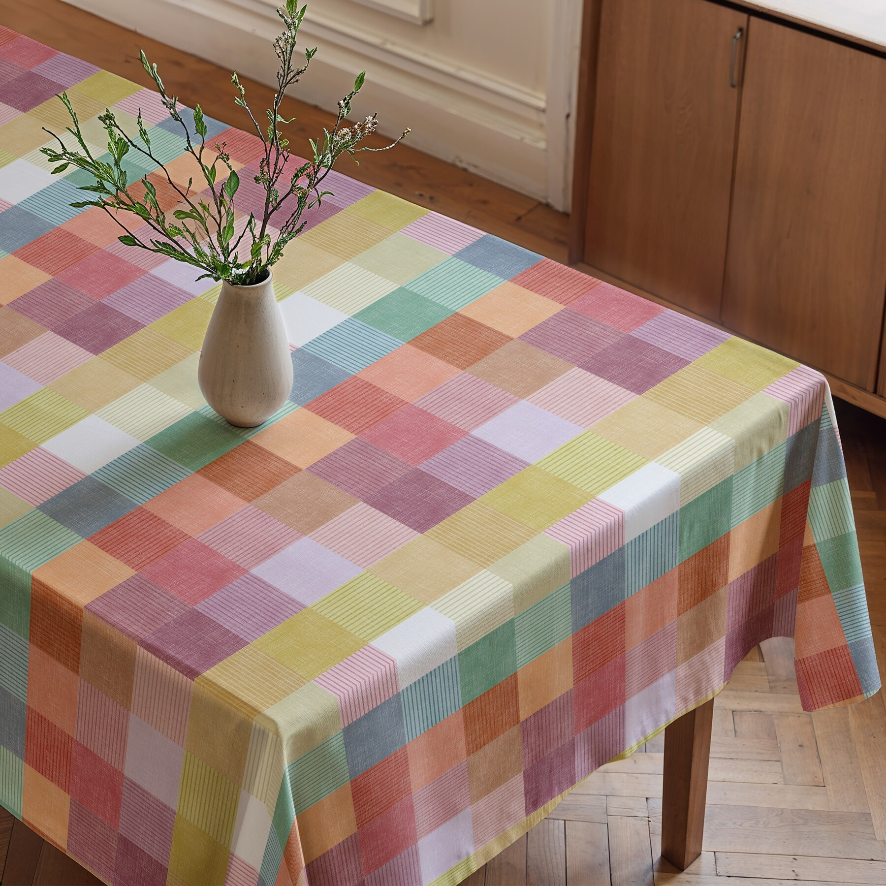 Mantel estampado antimanchas LISA MULTICOLOR