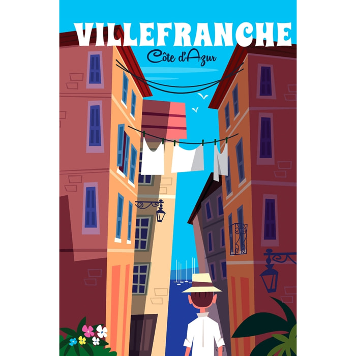 Tableau villefranche sur mer Toile imprimée
