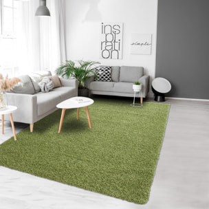 Tapis poils longs shaggy tissé motif uni ZASIVE