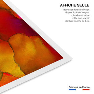 Poster fragments orangés Affiche seule