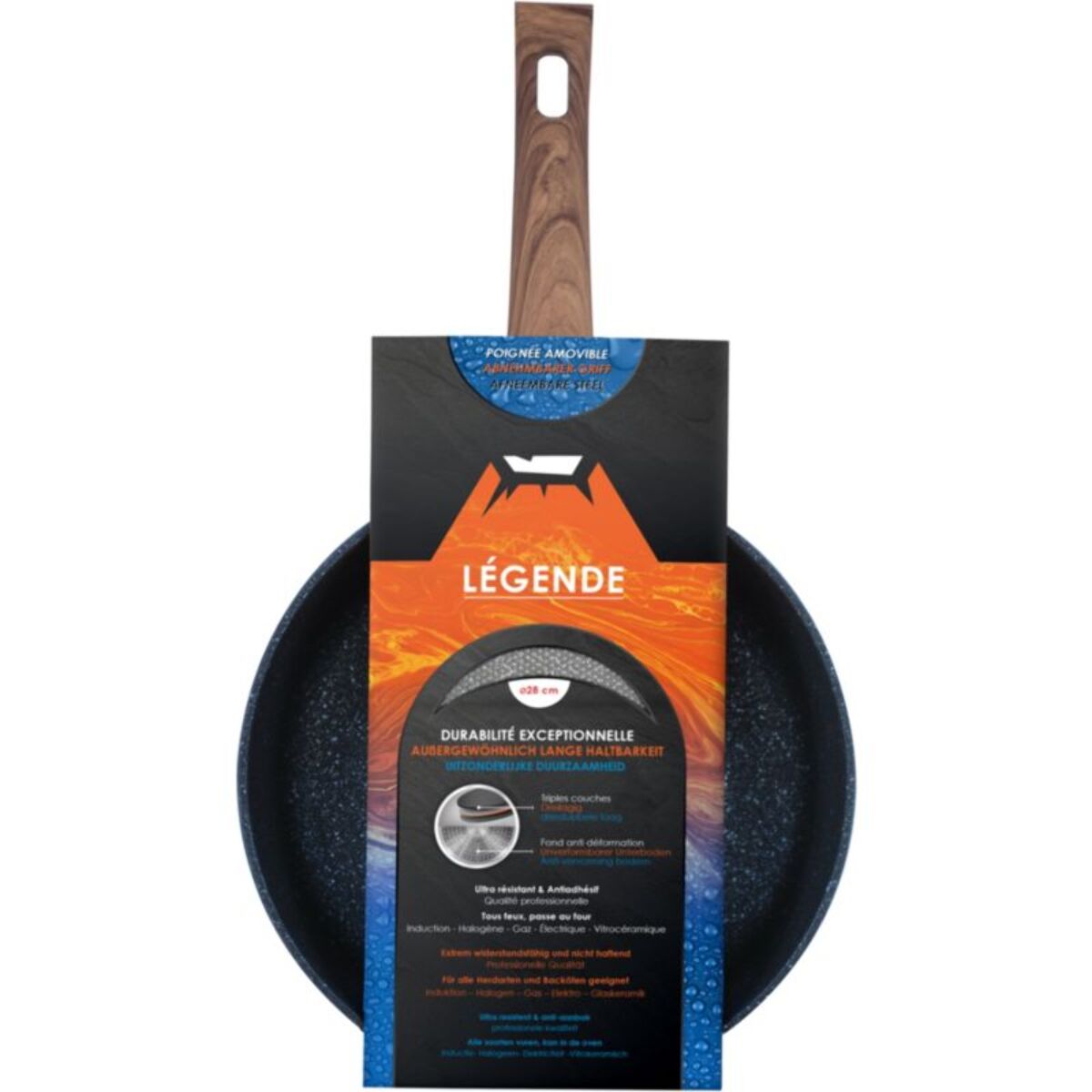 Poêle DURANDAL 28cm Ceramique Legende