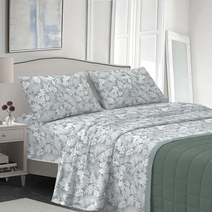 Completo letto clorofilla verde 100% cotone