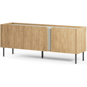 Meuble TV 3 portes bicolore - INGO