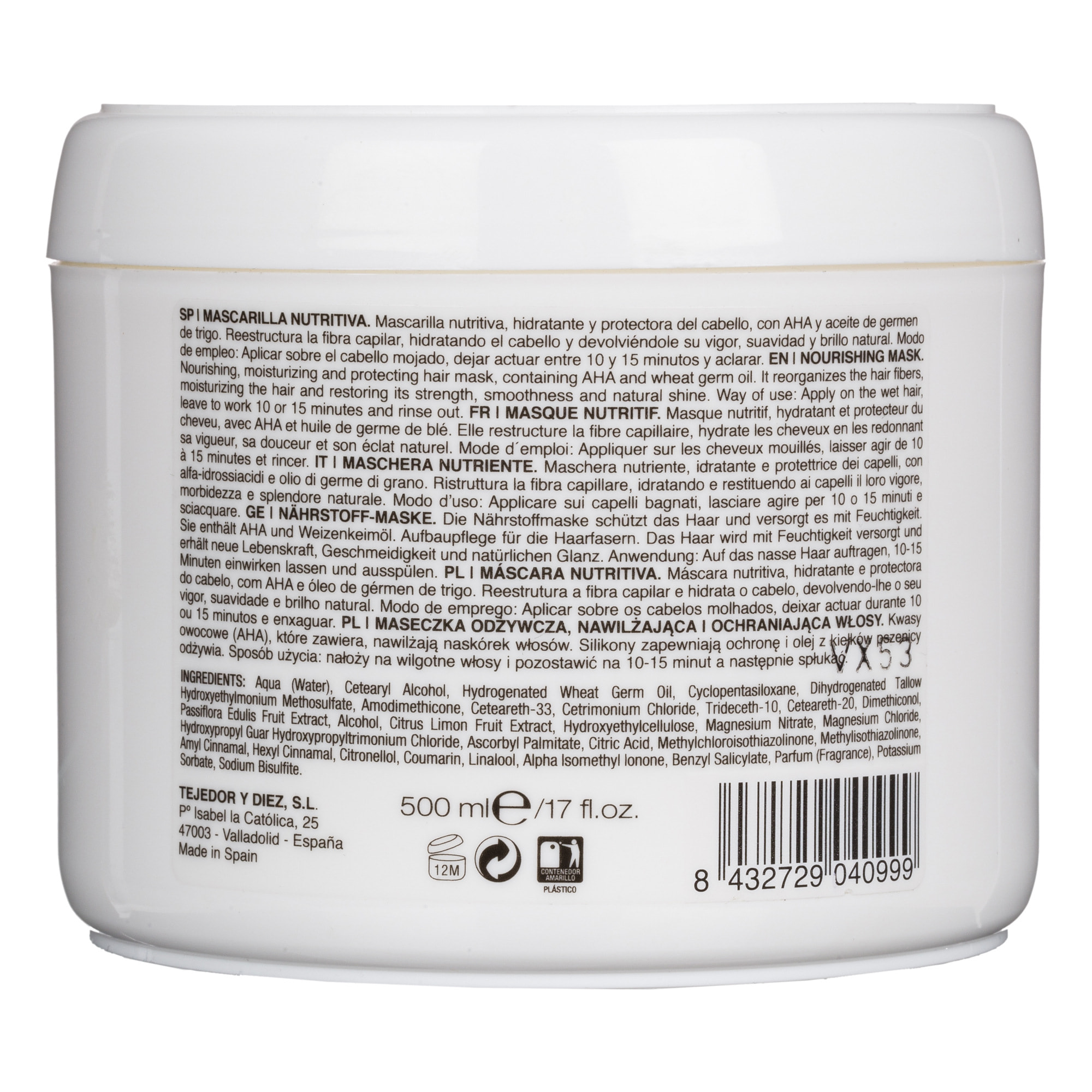 Masque nutritif 500 ml.
