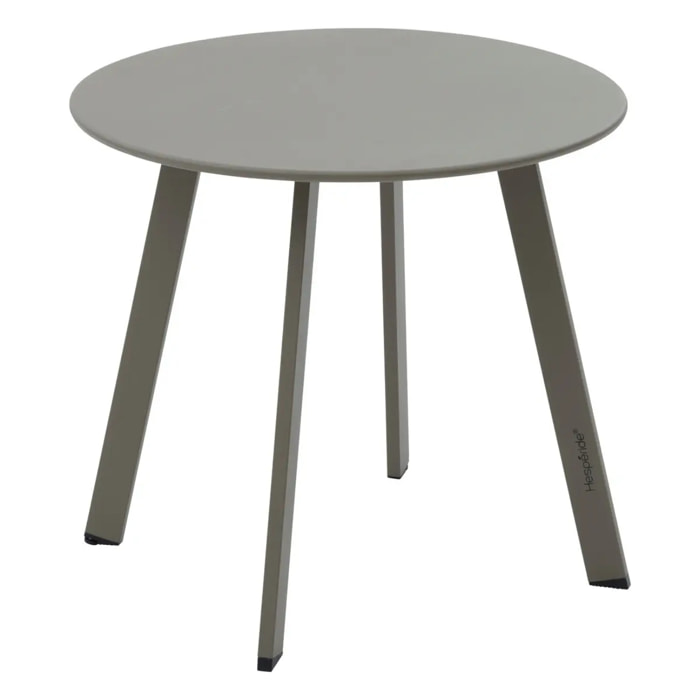 Table d'appoint de jardin ronde "Saona" café 50 x 45cm en acier