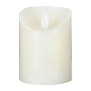 Bougie LED ronde H.10cm blanc chaud