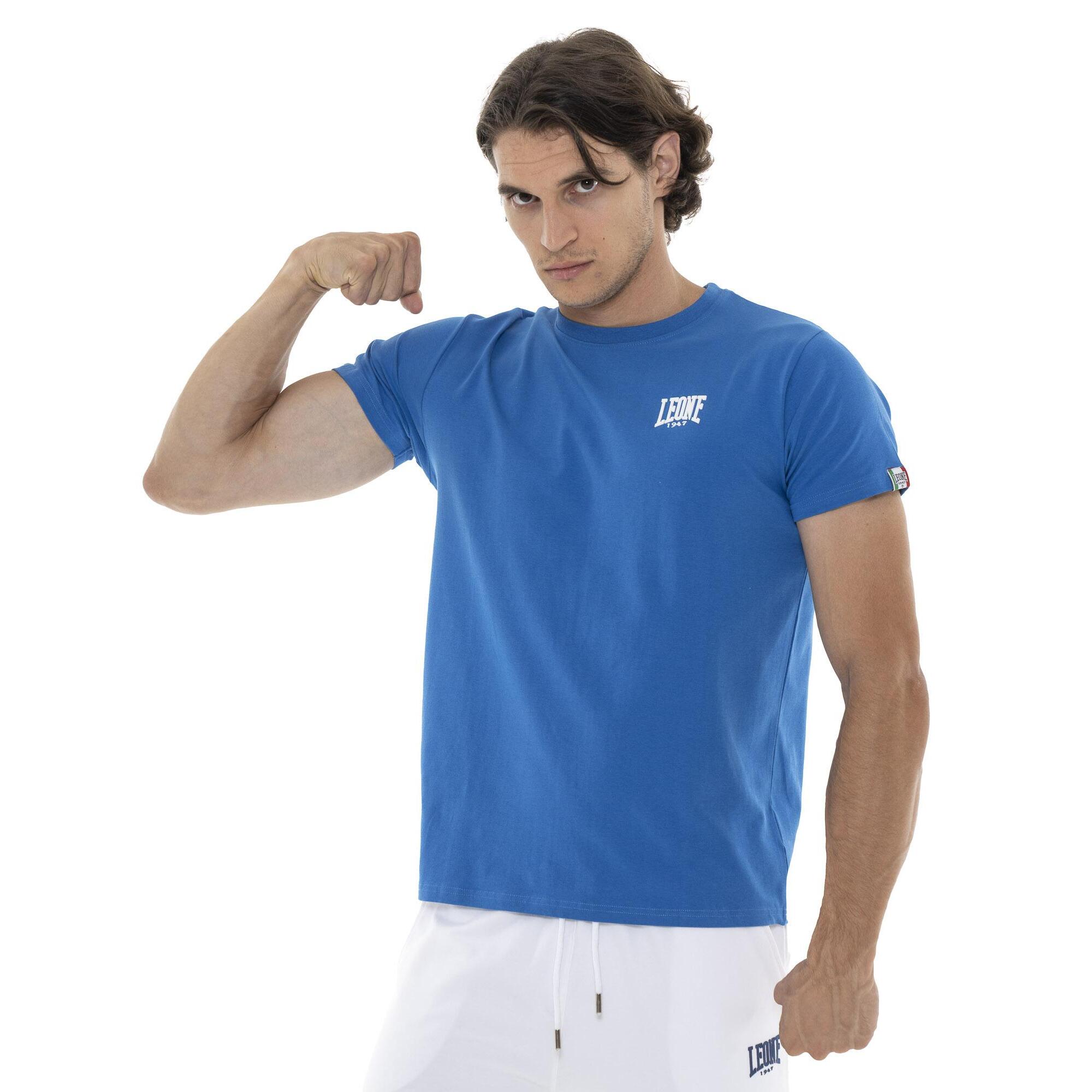 T-shirt in cotone da uomo a maniche corte Leone Basic