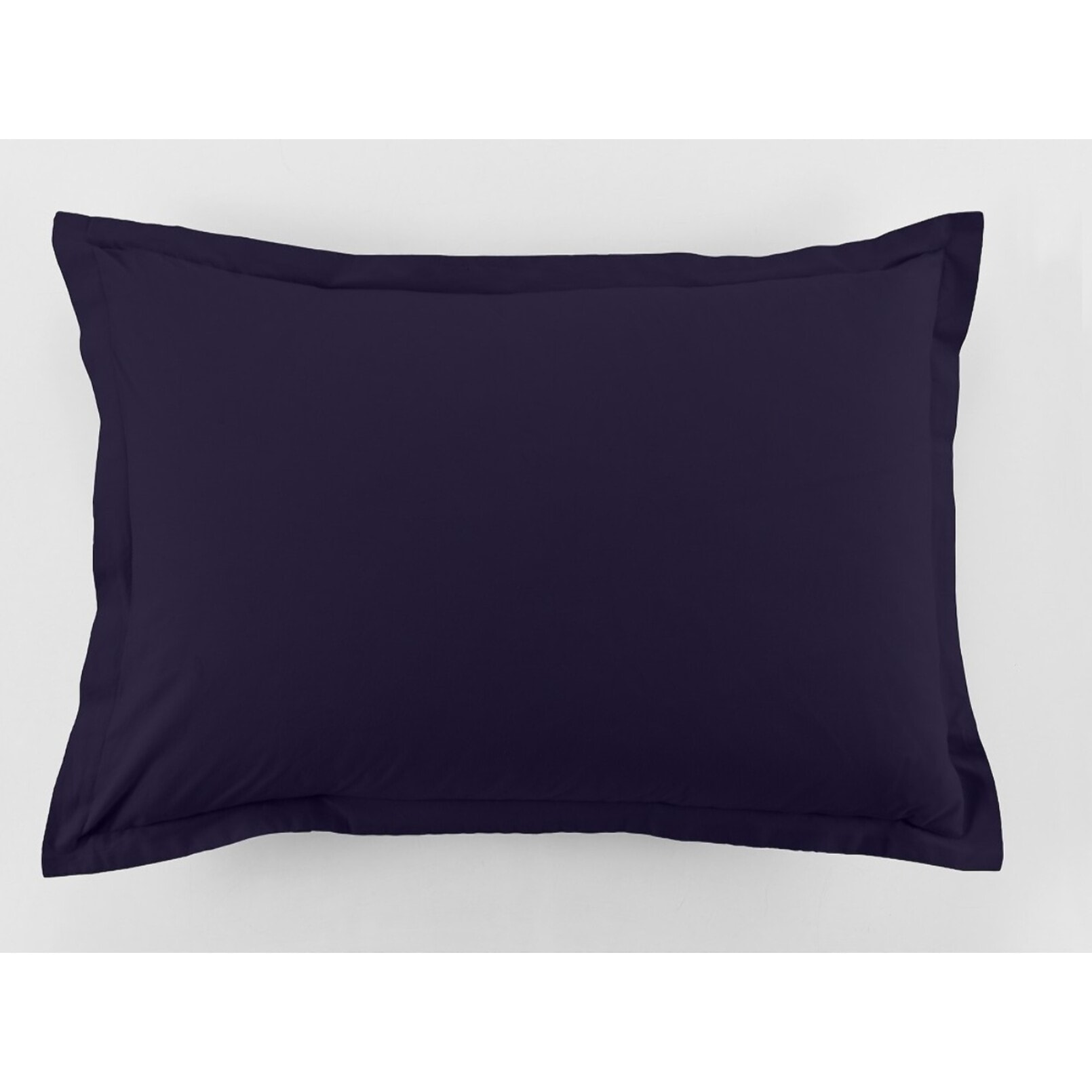 Lot De 2 Taies D'oreiller 100% Coton 57fils Bleu Imperial