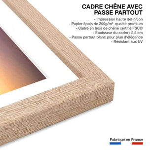 Affiche ""Dubai sunset"" Affiche sous cadre bois