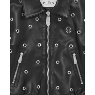 PHILIPP PLEIN Leather Bomber