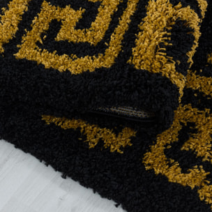 Tapis poils longs shaggy tissé motif simple BOLA