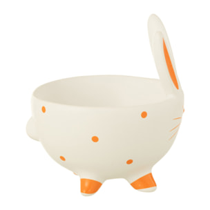 J-Line bol Lapin - céramique - orange - grand