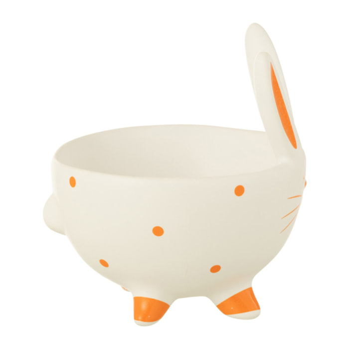 J-Line bol Lapin - céramique - orange - large