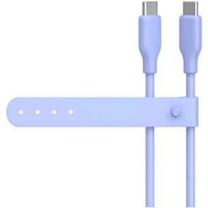 Câble de charge ESSENTIELB vers USB-C silicone 2M Violet