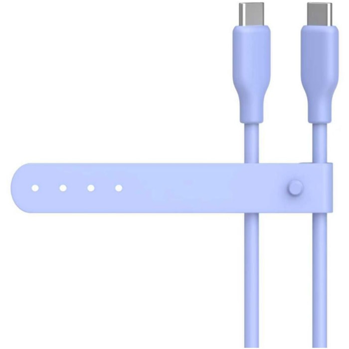 Câble de charge ESSENTIELB vers USB-C silicone 2M Violet