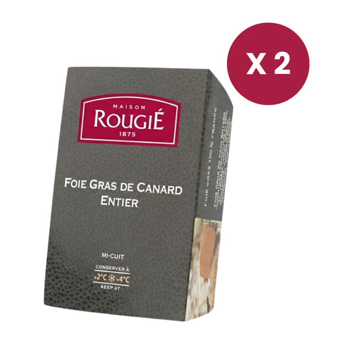 Lot de 2 - Foie Gras de Canard entier 180g - mi-cuit