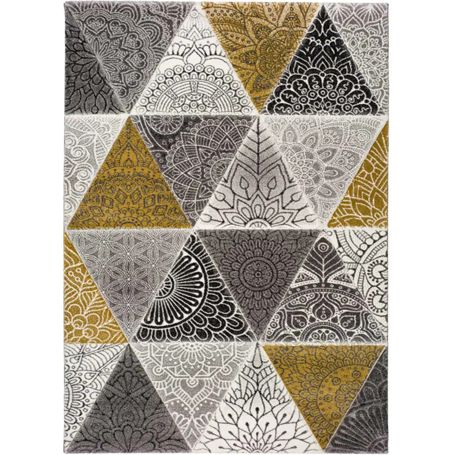 Alfombra geométrica Amy Gris, varias medidas disponibles
