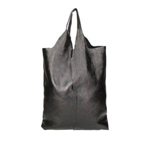 Borsa a spalla da donna - Modello Argenta - Pelle laminata - 44.0 x 38.0 x 3.0 cm