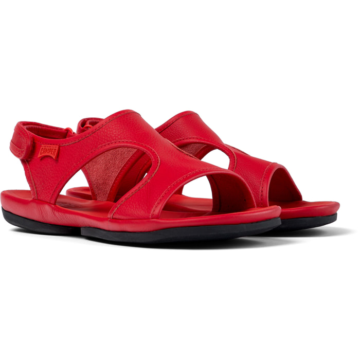 Sandalias - CAMPER Right Nina - Rojo - Cuero liso