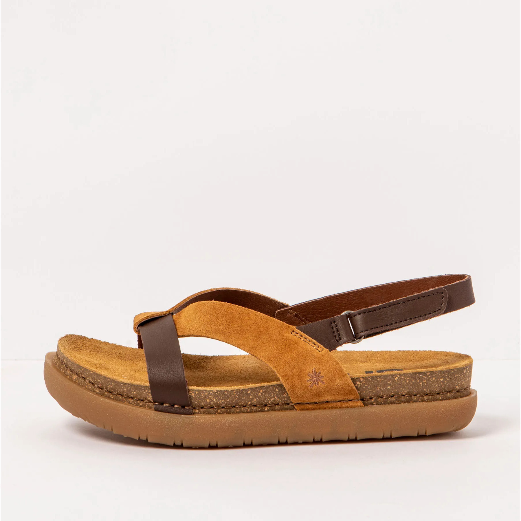 Sandalias 1718 NAPPA-SILK SUEDE BROWN-TOFFEE /RHODES color Brown-toffee