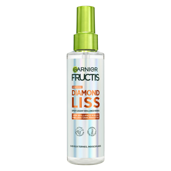 Garnier Fructis Diamond Liss Spray lissant brillance diamant enrichie en kératine végétale et huile d'argan 150ml