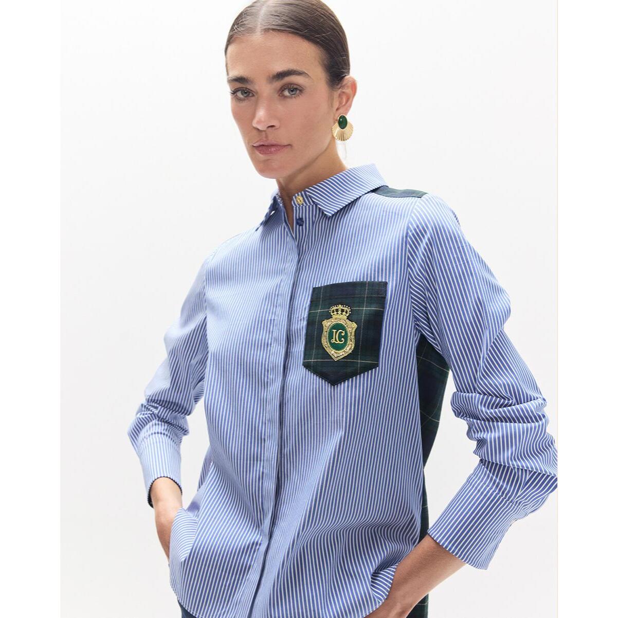 camicia a righe scozzesi