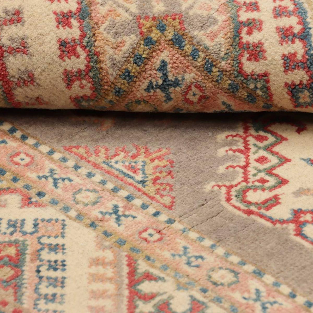 Tapis salon géométrique, noué main en laine, IRAN
