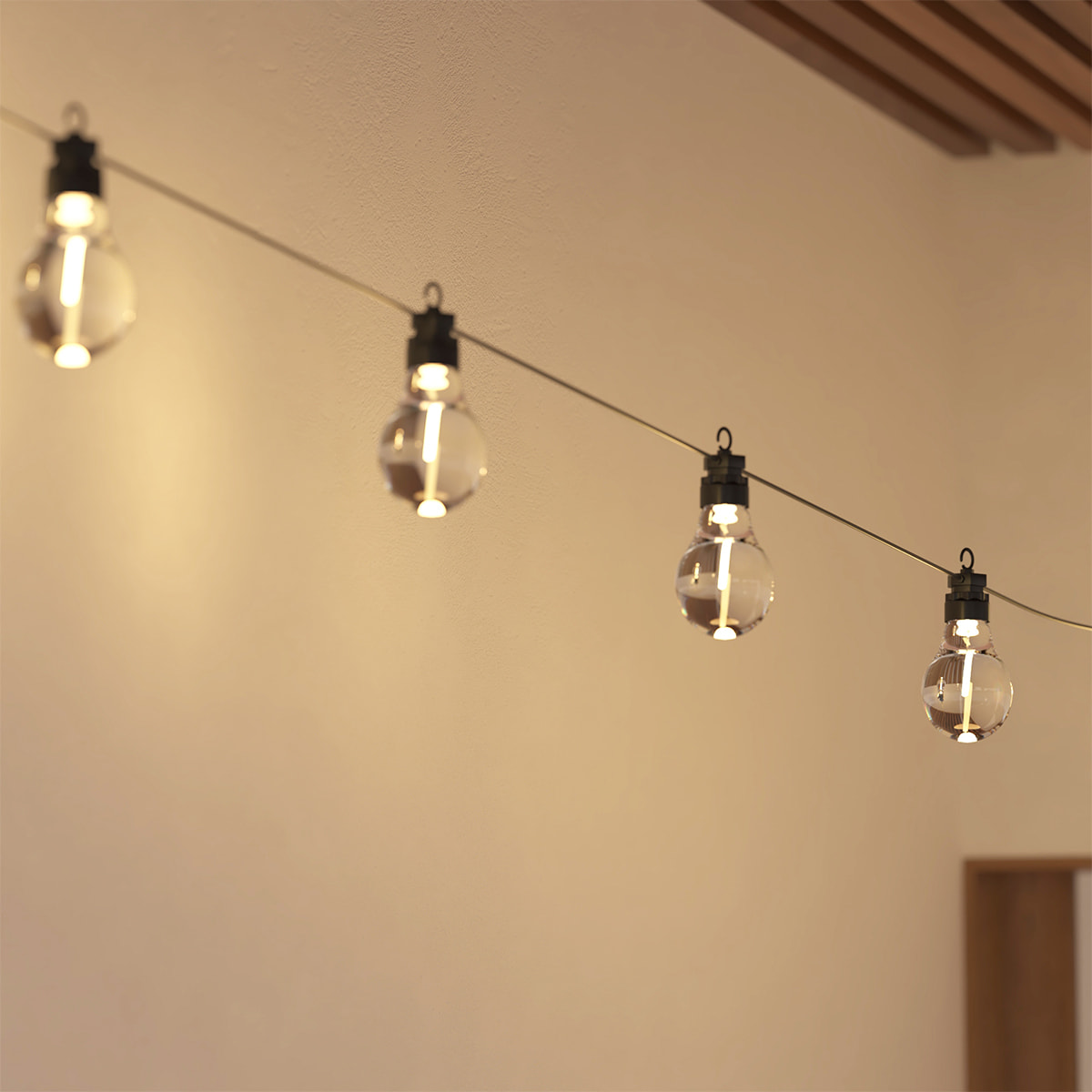 Guirlande LED solaire - 10 ampoules L500 cm