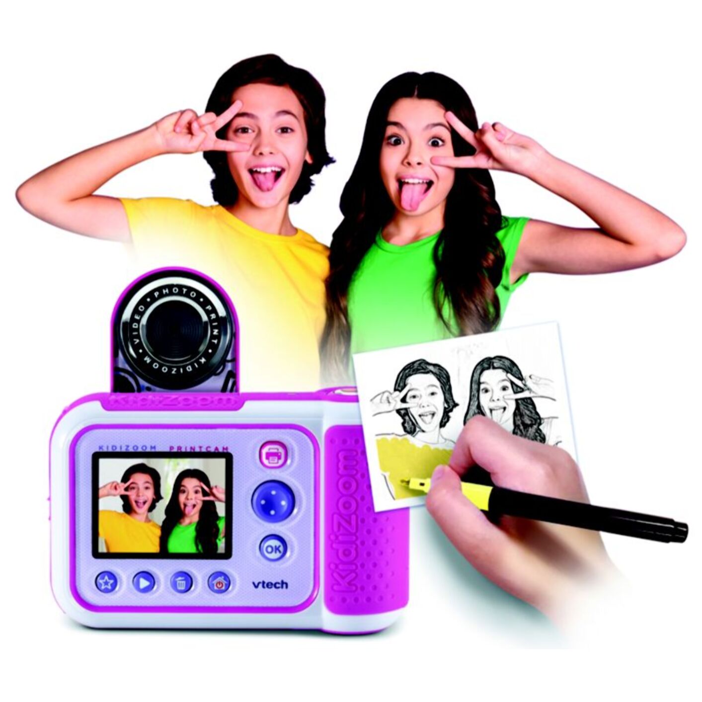 Appareil photo Instantané VTECH Kidizoom Print Cam rose