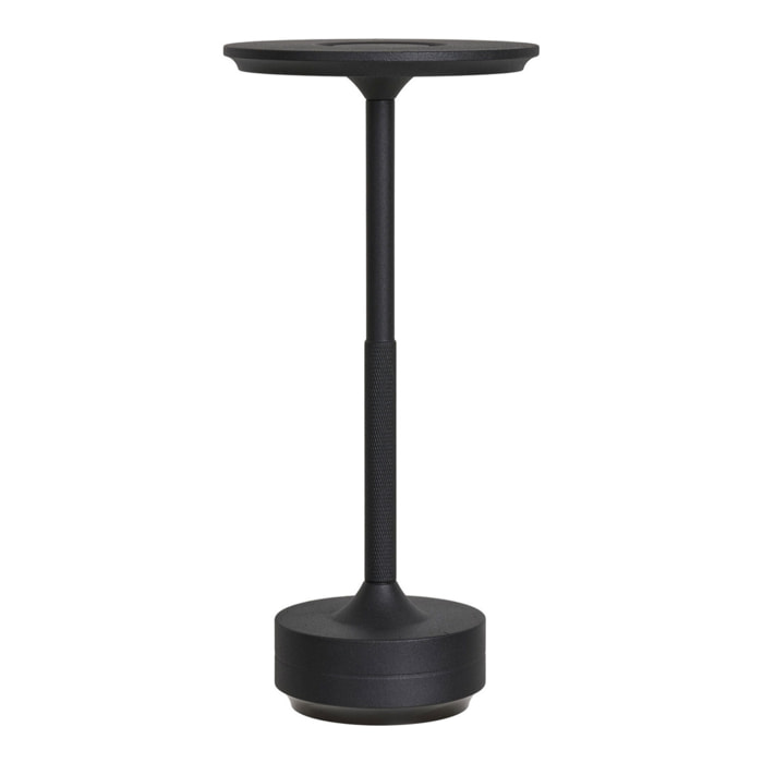 Lampada da tavolo Lyneham ricaricabile in alluminio nero