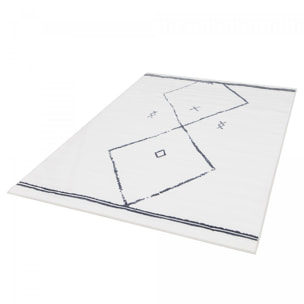 Tapis salon et chambre tissé motif berbère LOKA