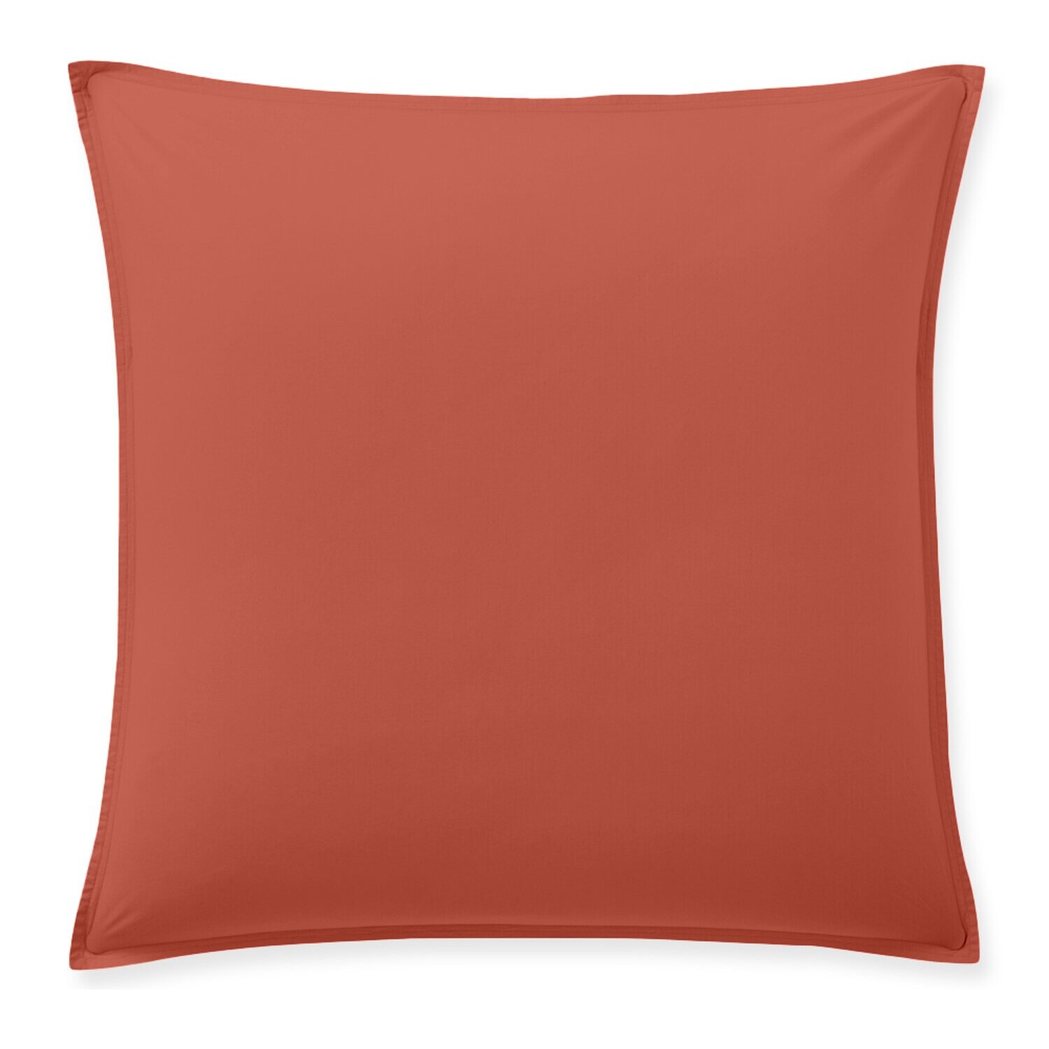 Paire de Taies d'oreiller percale de coton terre de sienne