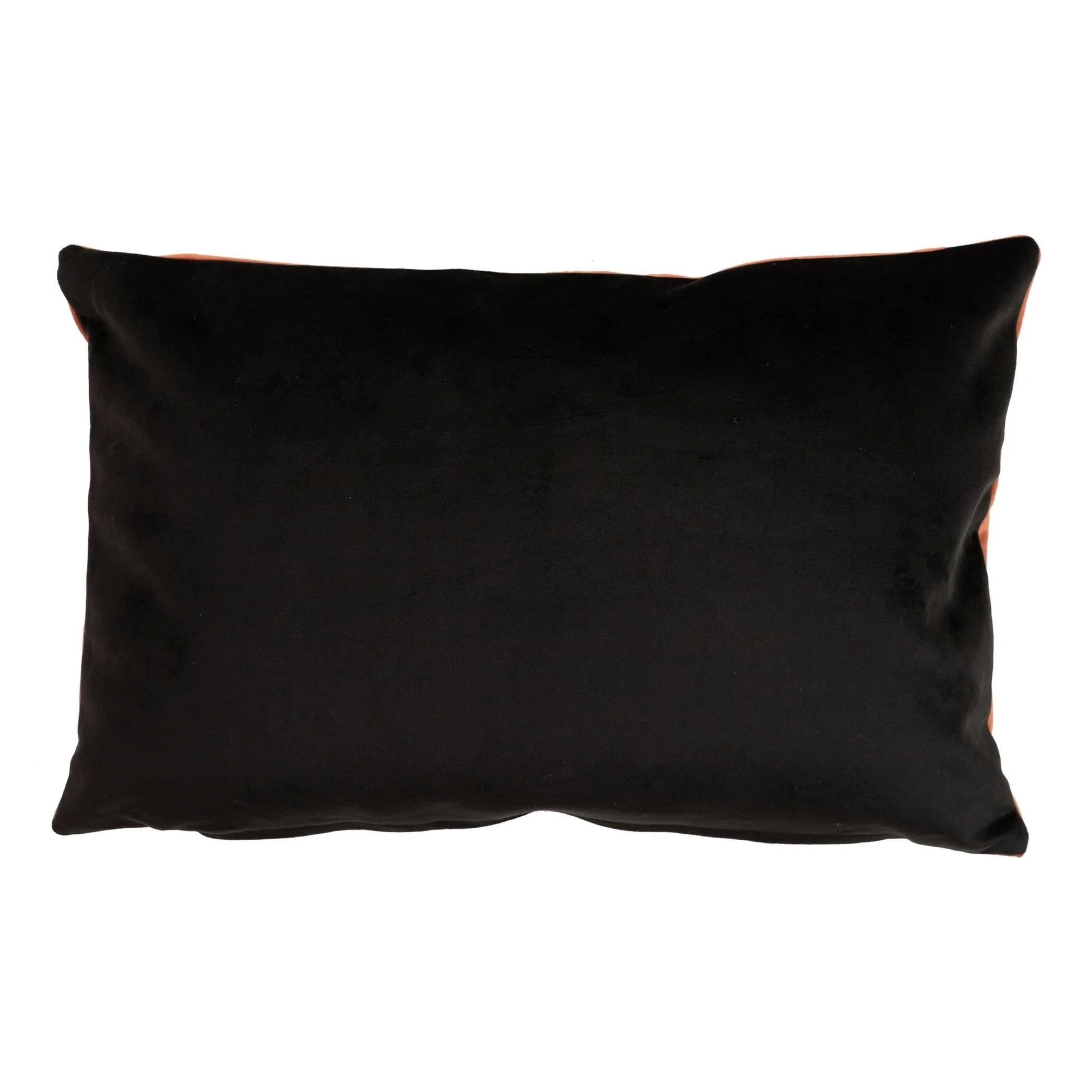 Cojin Velvet Caldera Negro 45x13x30 Cm