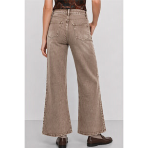 Kocca - Pantaloni a gamba larga e vita alta con catena decorativa Donna