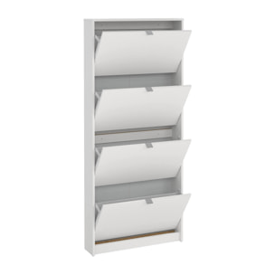 Scarpiera Desideria, Mobile portascarpe, Armadio da ingresso multiuso, Mobiletto per calzature, 70x17 h162 cm, Bianco