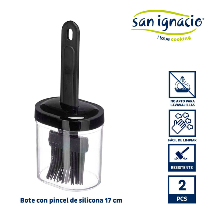 Bote con pincel silicona colección kinvara